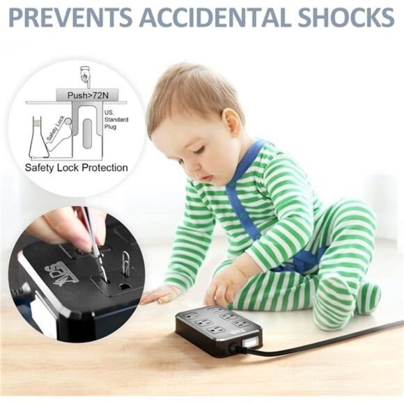 Outdoor Power Strip Weatherproof, Waterproof Surge Protector with 6 Wide - Picture 12 of 14